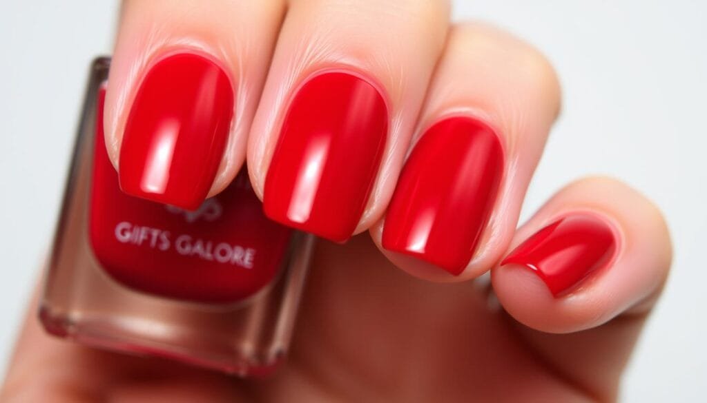 Cherry red nails